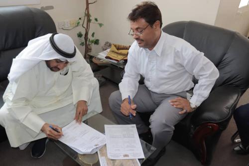 التوقيع على محضر استلام وادي مدن